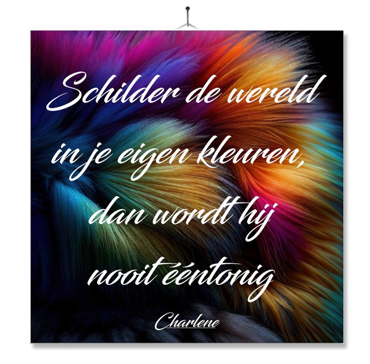 MC Living Tegel Met Opdruk | Spreuk | Motivatie | Schilder de wereld Multi-Color