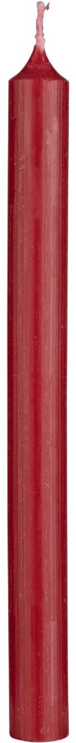 Wenzel Rustic dinerkaars robijnrood Ø 22 mm, hoogte 250 mm