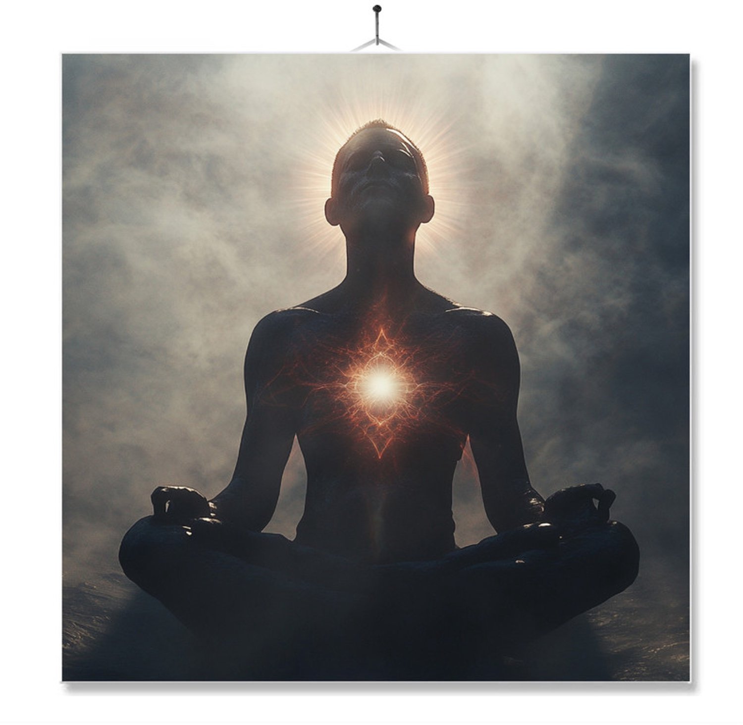 MC Living Tegel Met Opdruk | Yoga Art | Cadeau | Inclusief Geschenkdoos | Standaard | Ophangsysteem Ontwerp 3