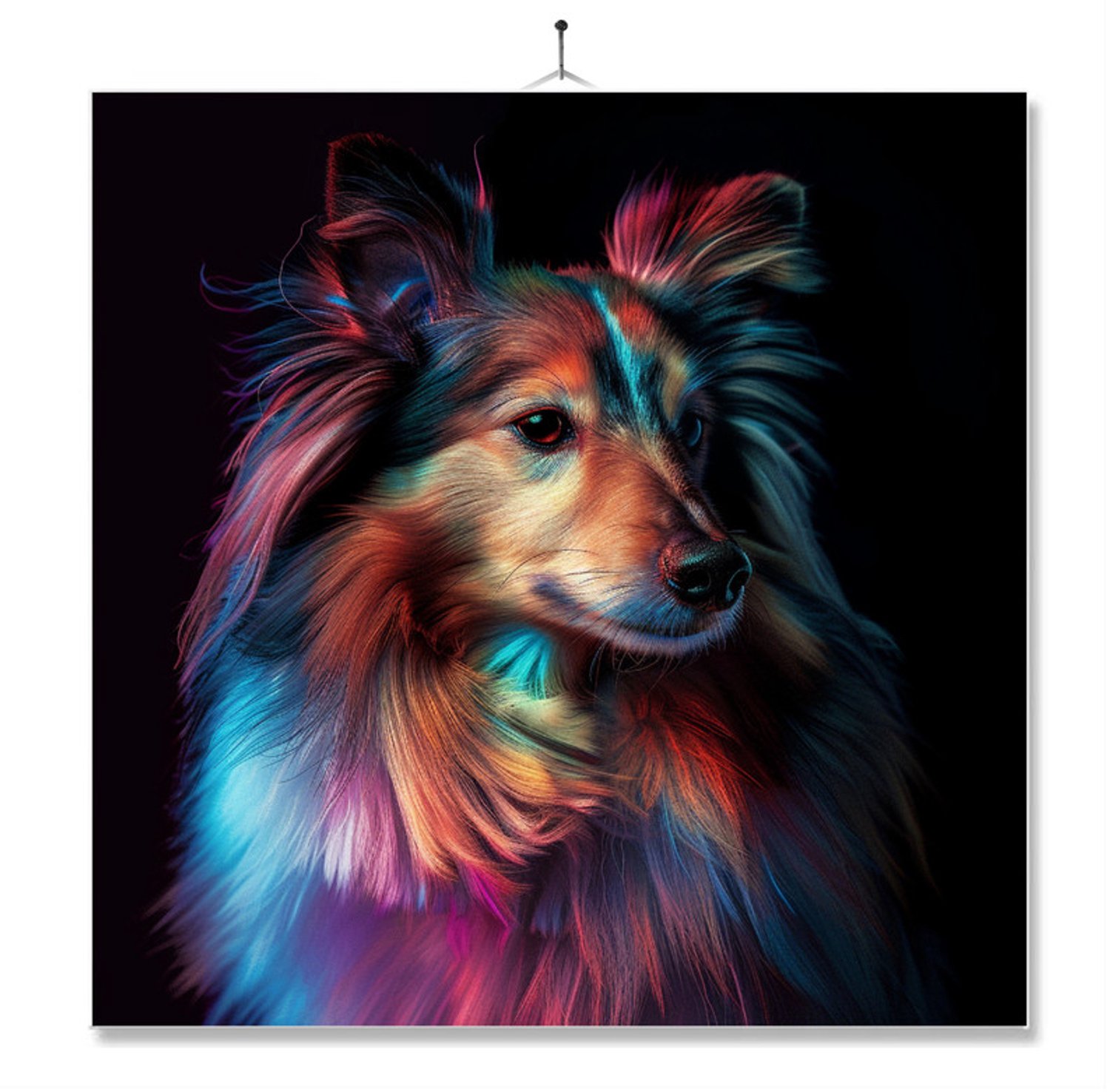 MC Living Tegel Met Opdruk | Geschenk | Dier | Regenboog | HD | Shetland Ontwerp 3