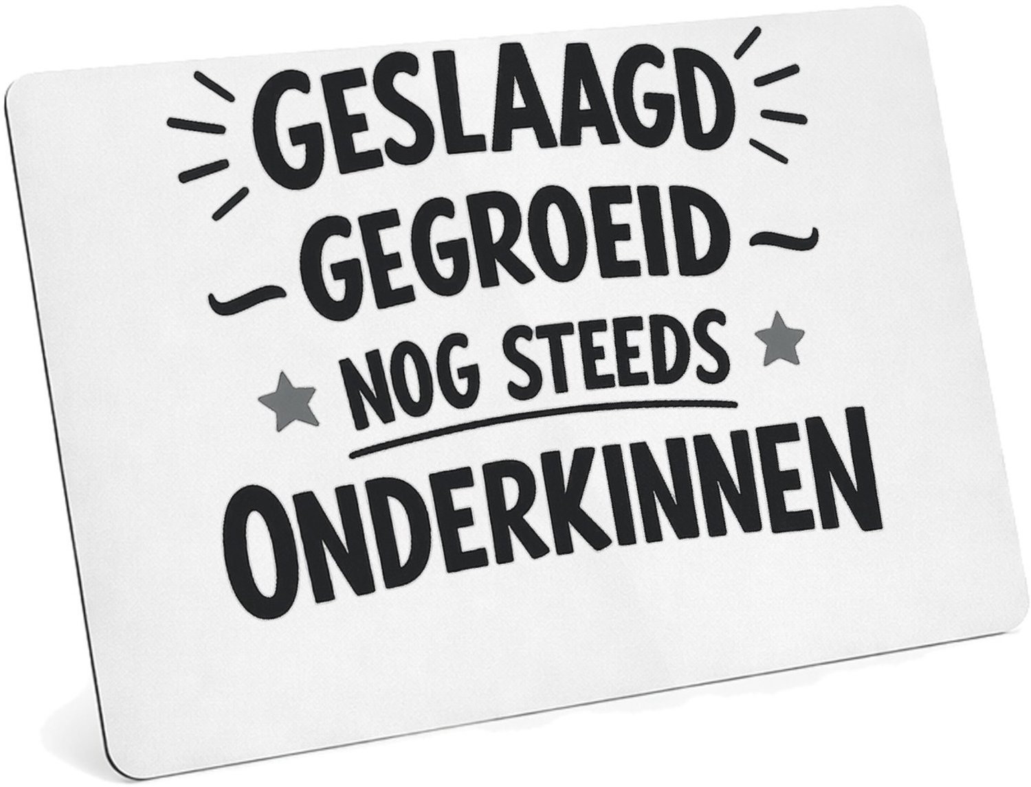 Mr Cadeautjes MDF magnetische fotolijst 28 x 19 - design Grappige woordspeling voor een energiek cadeau-item met een | cadeau Wit
