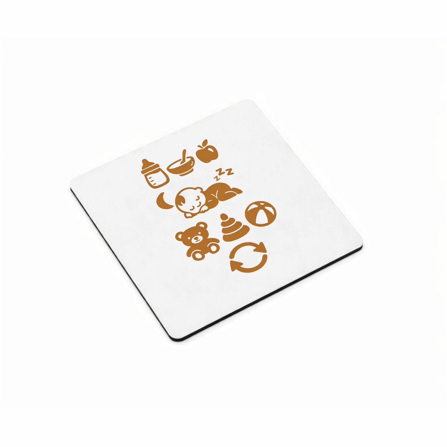 Mr Cadeautjes MDF magnetische fotolijst vierkant 9,5 - design Een vergelijkbare ritmegrap met een andere dagindeling en ee | cadeau Wit
