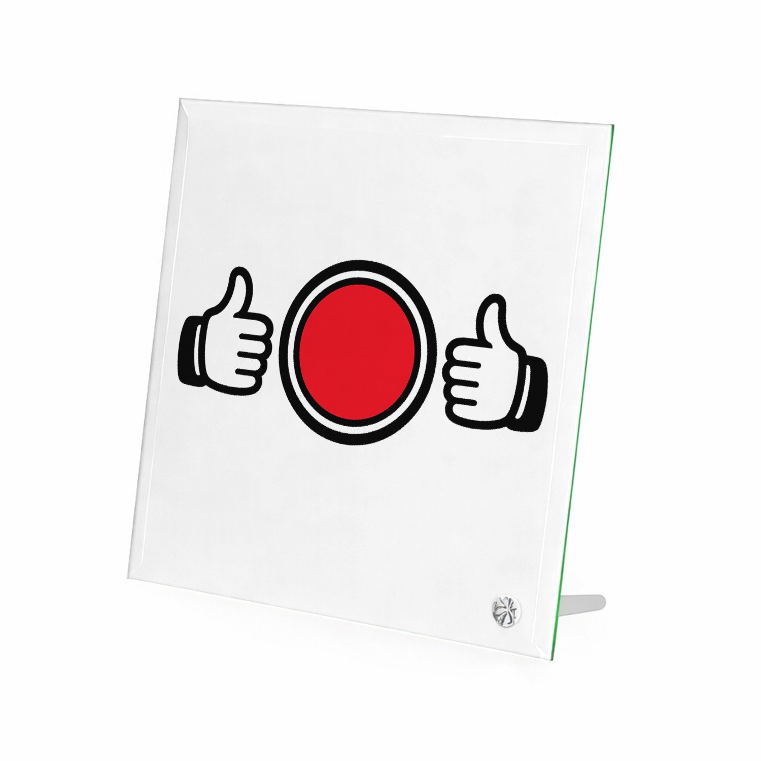 Mr Cadeautjes Glasframe 20 x 20 - design Een vergelijkbare feestelijke mijlpaalopmaak met een central | cadeau Wit