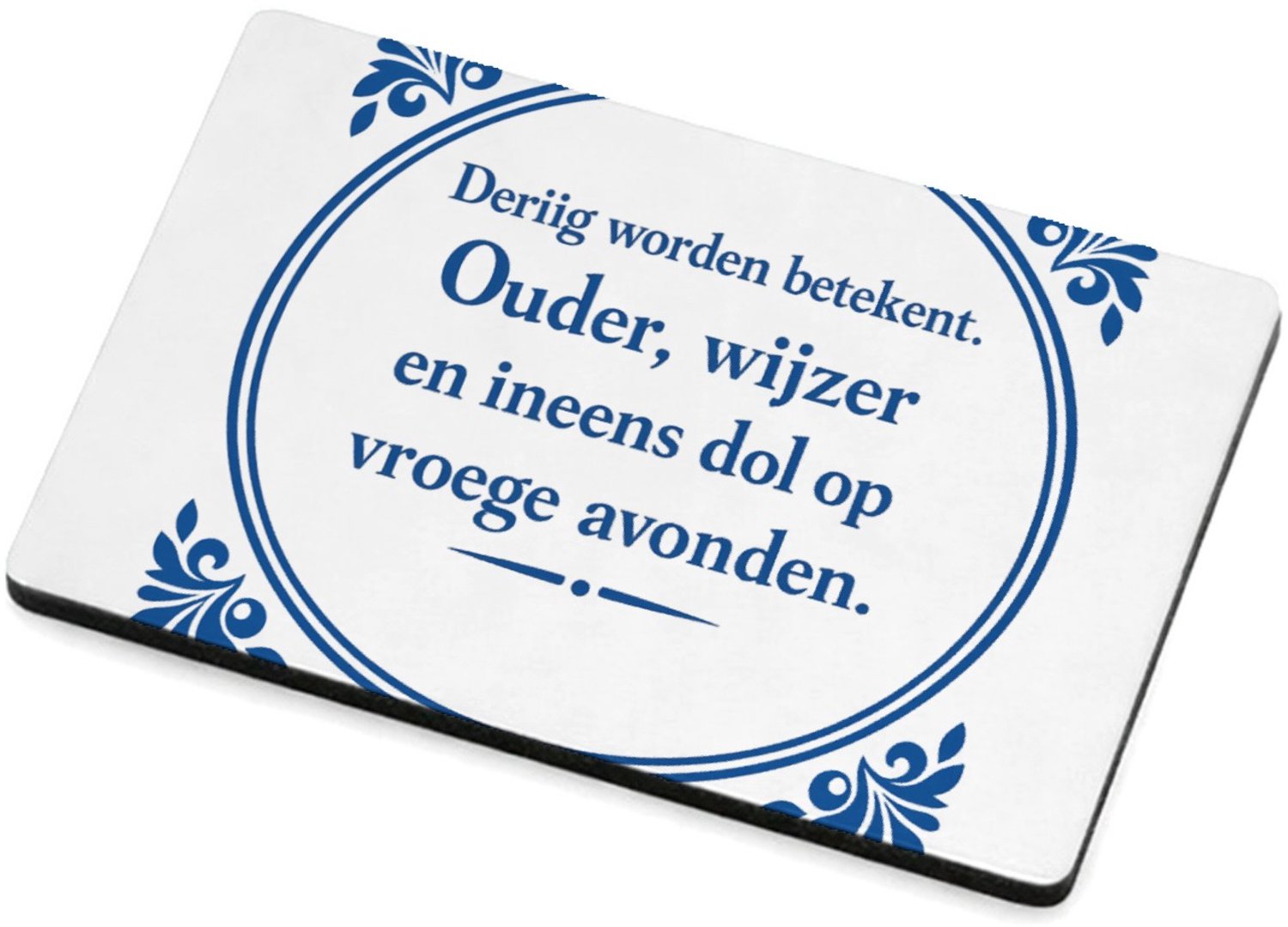 Mr Cadeautjes MDF magnetische fotolijst 7,5 x 5 - design Klassieke tegelvorm met speelse, brutale quote rond een nieu | cadeau Wit