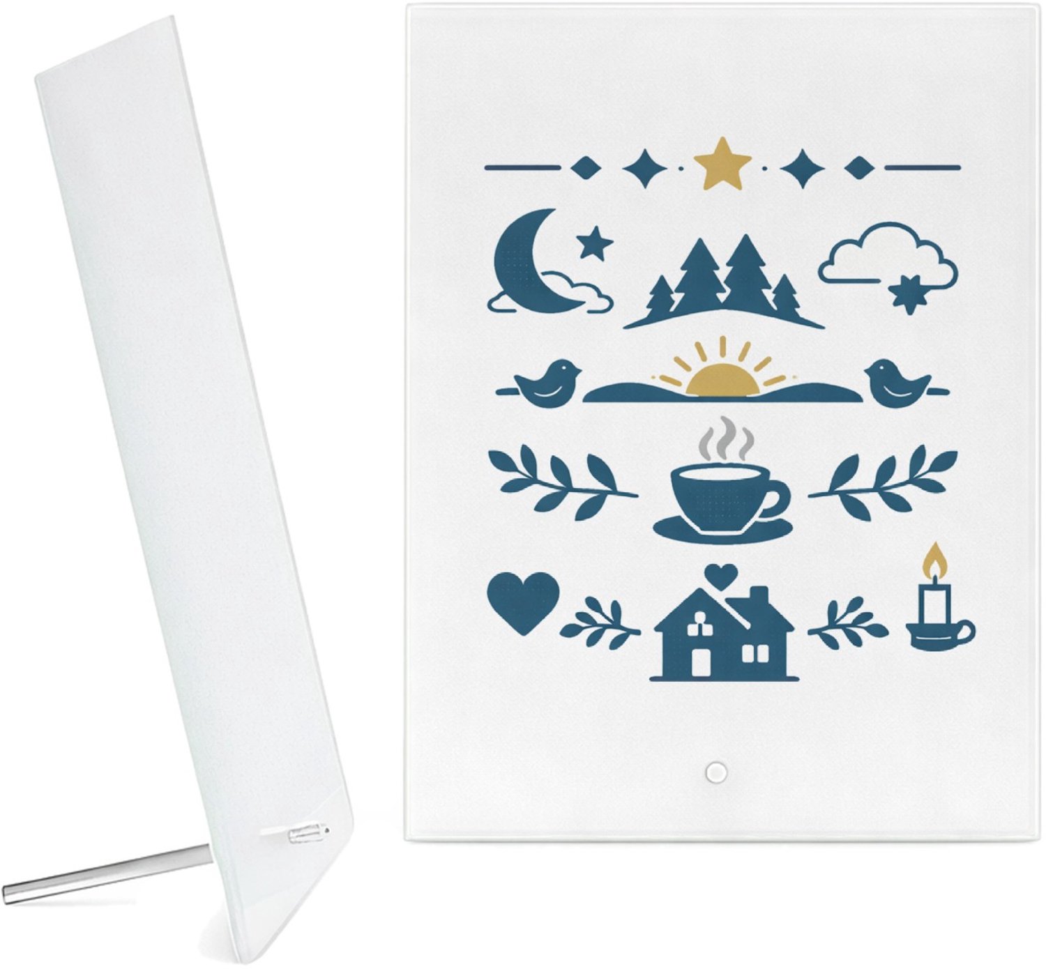 Mr Cadeautjes Glazen fotopaneel Een onderscheidende waarderingsprint voor een ouderfiguur me - 15 x 20 cm, staand - glas, decoratie, wanddecoratie | cadeau Wit