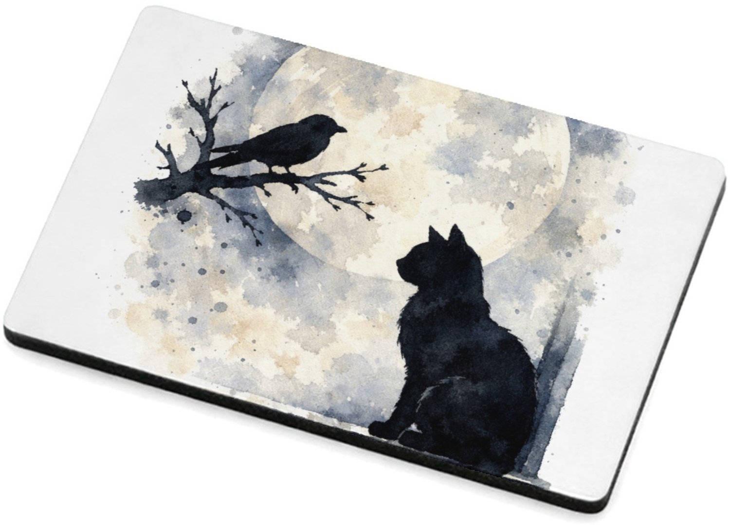 Mr Cadeautjes MDF magnetische fotolijst 7,5 x 5 - design Een donker, elegant natuurbeeld met een andere hoofdvorm en | cadeau Wit