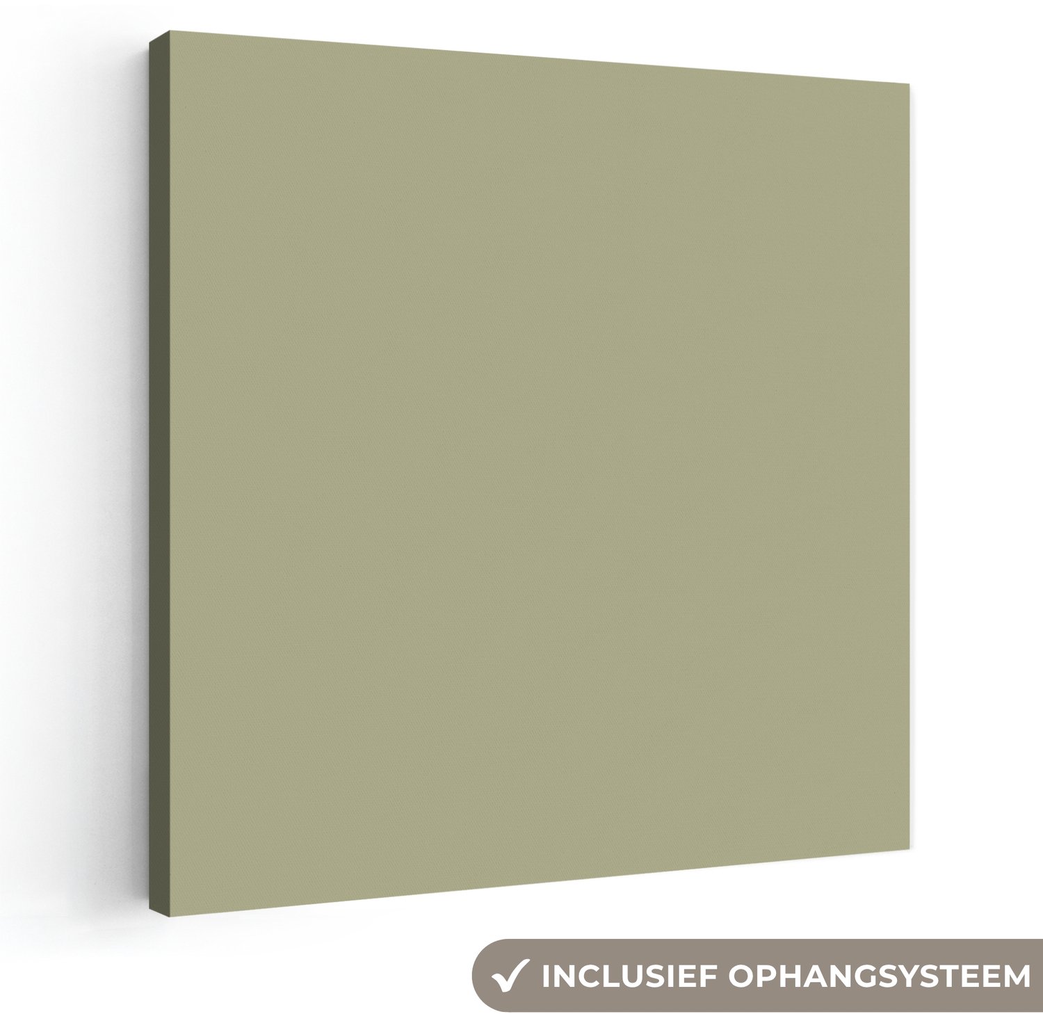 Canvas schilderij 20x20 cm - Exclusieve wanddecoratie Vintage - Sage - Groen - Muurdecoratie woonkamer - Slaapkamer decoratie - Kamer accessoires - Schilderijen op canvas