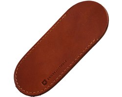 Knivesandtools Leather Sheath Cognac Large - Handgemaakte Leren Schede voor Zakmessen