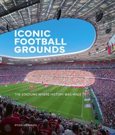 Boekomslag: Iconic Football Grounds met een vol voetbalstadion en toeschouwers in het rood.