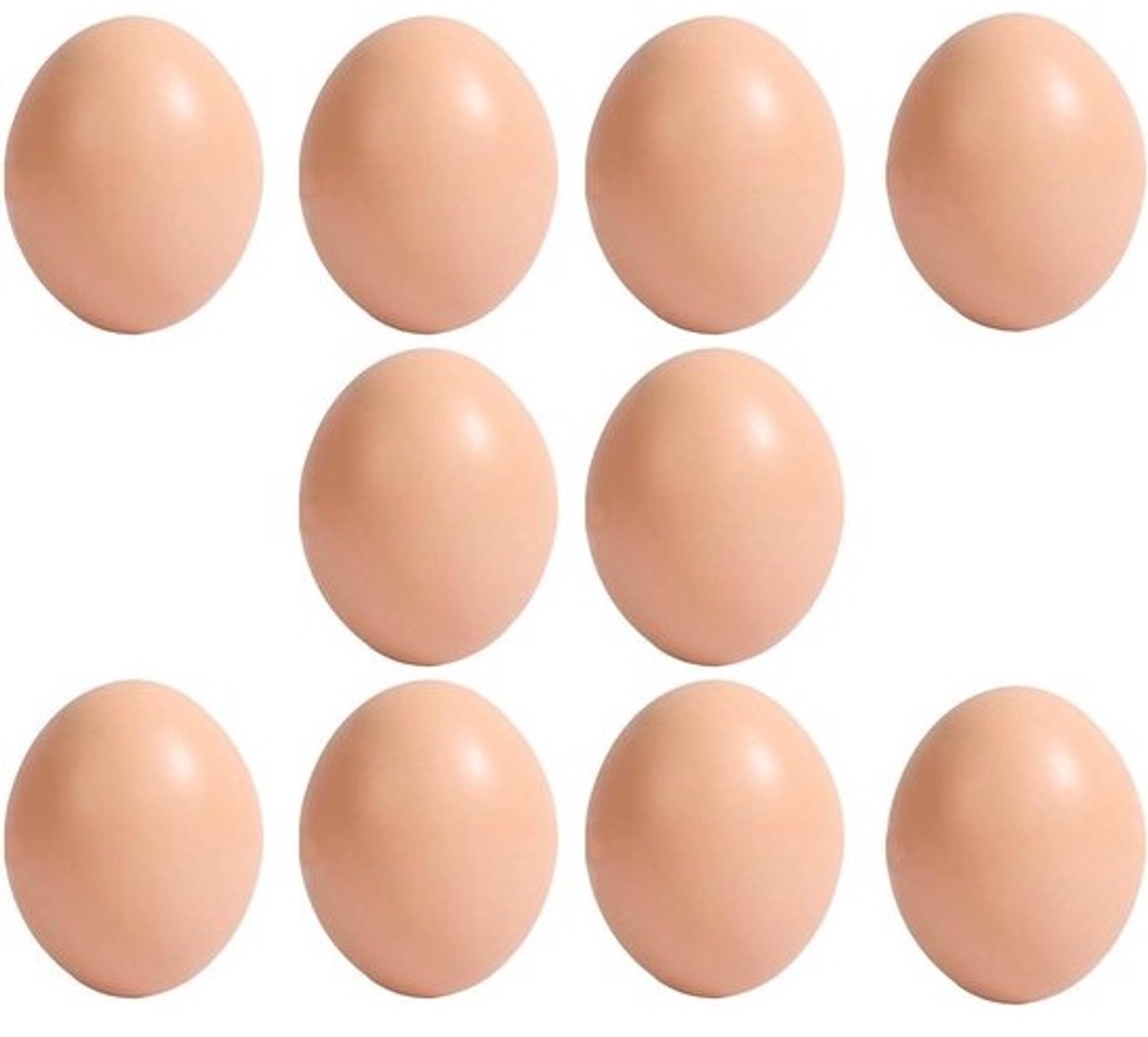 Nep Kippeneieren - Decoratieve eieren - Paasschilderen Knutselen - Breukbestendig Realistisch - 10 Sets - Effengekleurd