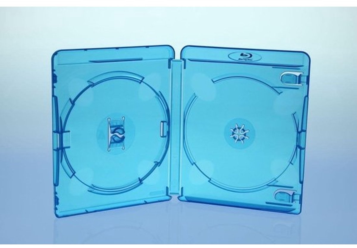 BluRay Hoezen - Opbergdozen Media - Films Organiseren - Met Boekclip - 10 Stuks - Blauw