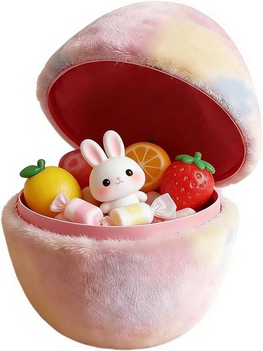 Paaseieren om te vullen - Decoratieve eieren - Paasfeest organiseren - Zachte fluwelen buitenkant - 21 cm - Kleurrijk