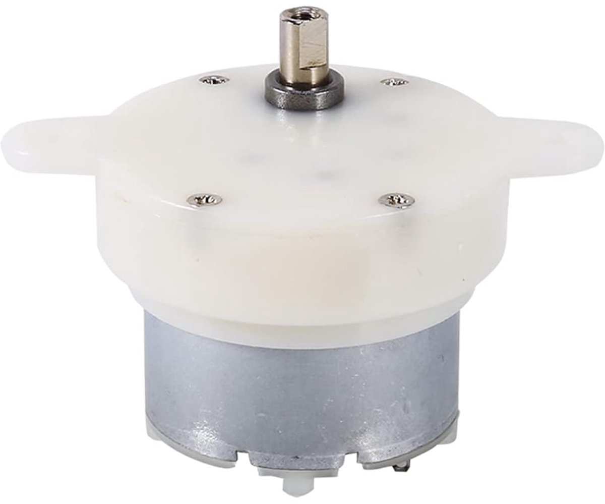 Elektromotor met hoog koppel, Akozon 12 V DC motor Elektromotor met laag toerental/versnellingsbak 3 rpm 4 mm Asdiameter Micromotor Vervang accessoires