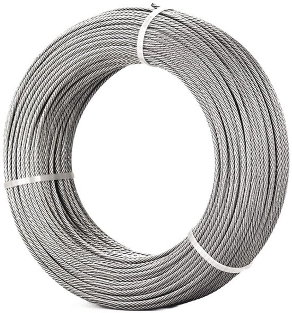 Roestvrijstalen Kabel - Draadkabel Staal - Klusjes Buiten - 304 Roestvrij Staal - 50 meter 1.8mm - Zilver