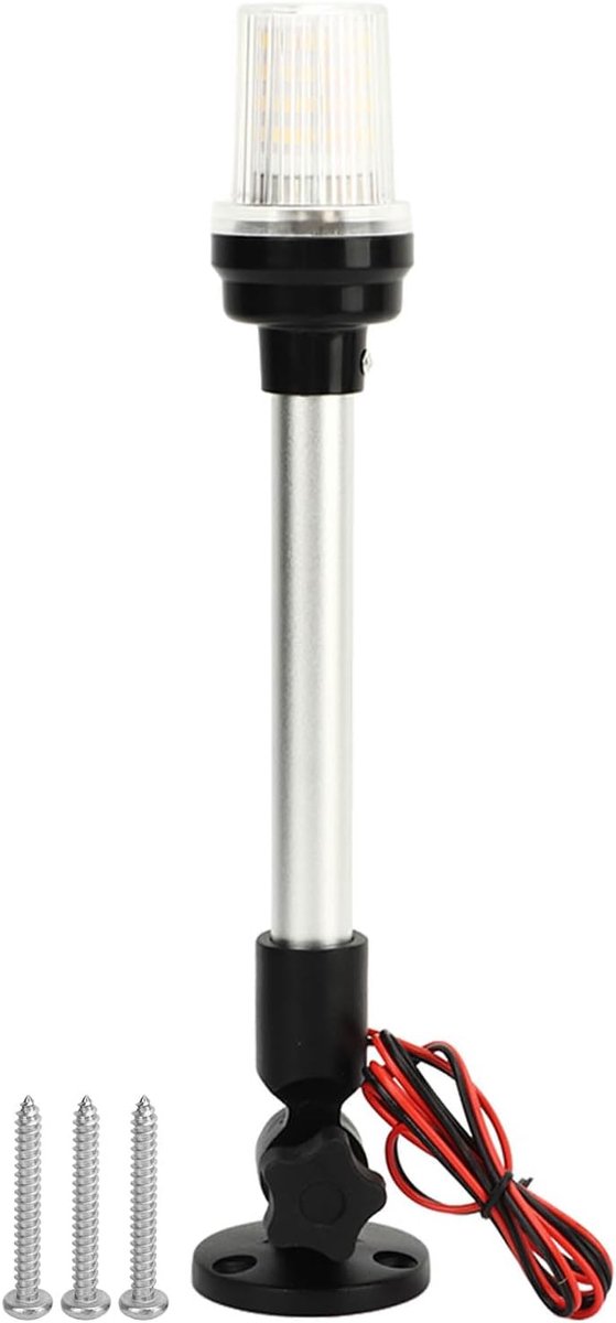 12 Inch Verstelbaar PC-aluminium Heklicht, 3 Nautische Mijlen Zicht, IP66 Waterdicht, Voor Vissersboten Jachten Schepen 12V ~ 24V