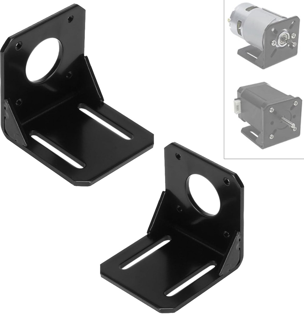 2 stuks, 42 houders voor stappenmotor, L-vormige motorhouder met schroeven voor montagebasis voor multifunctionele bevestiging 3D-printer