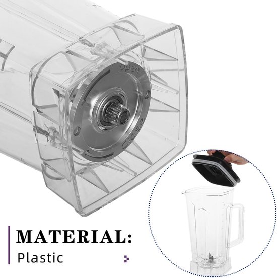 Reservebeker van 2 liter voor commerciële blender - Smoothie container voor optimale mixresultaten, duurzaam en eenvoudig te reinigen — afbeelding 4