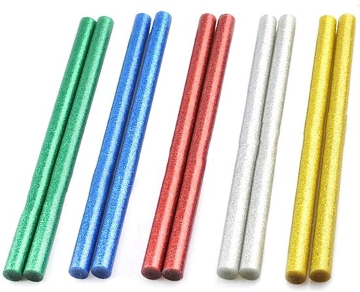 Gekleurde Lijmsticks voor Hete Lijmpistolen - 10 Stuks in Diverse Kleuren - Ø 11 mm