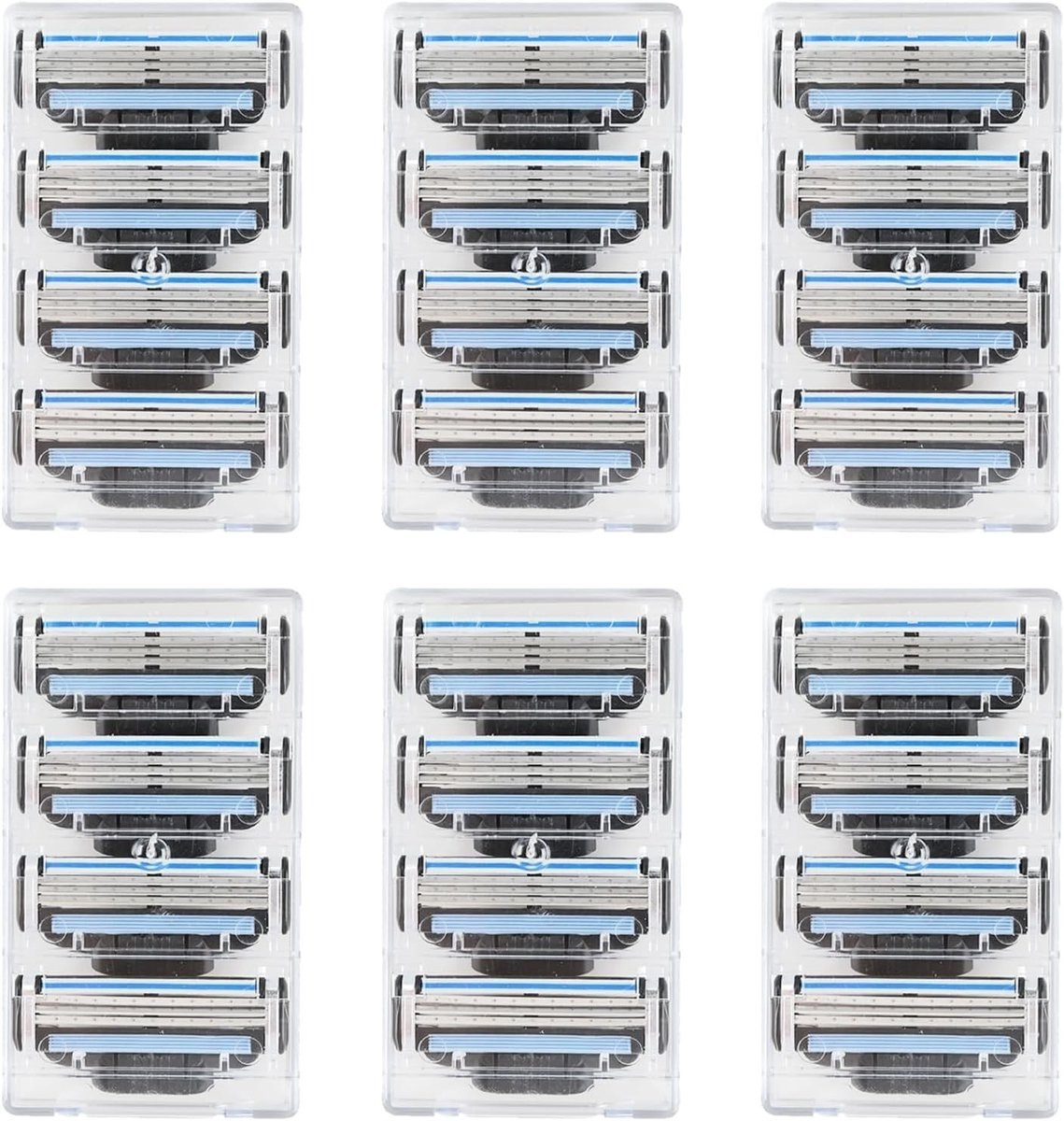 Set van 24 vervangende scheermesjes voor een gladde scheerbeurt, huidvriendelijke technologie, ideaal voor dagelijks gebruik en precisie-scheerresultaten
