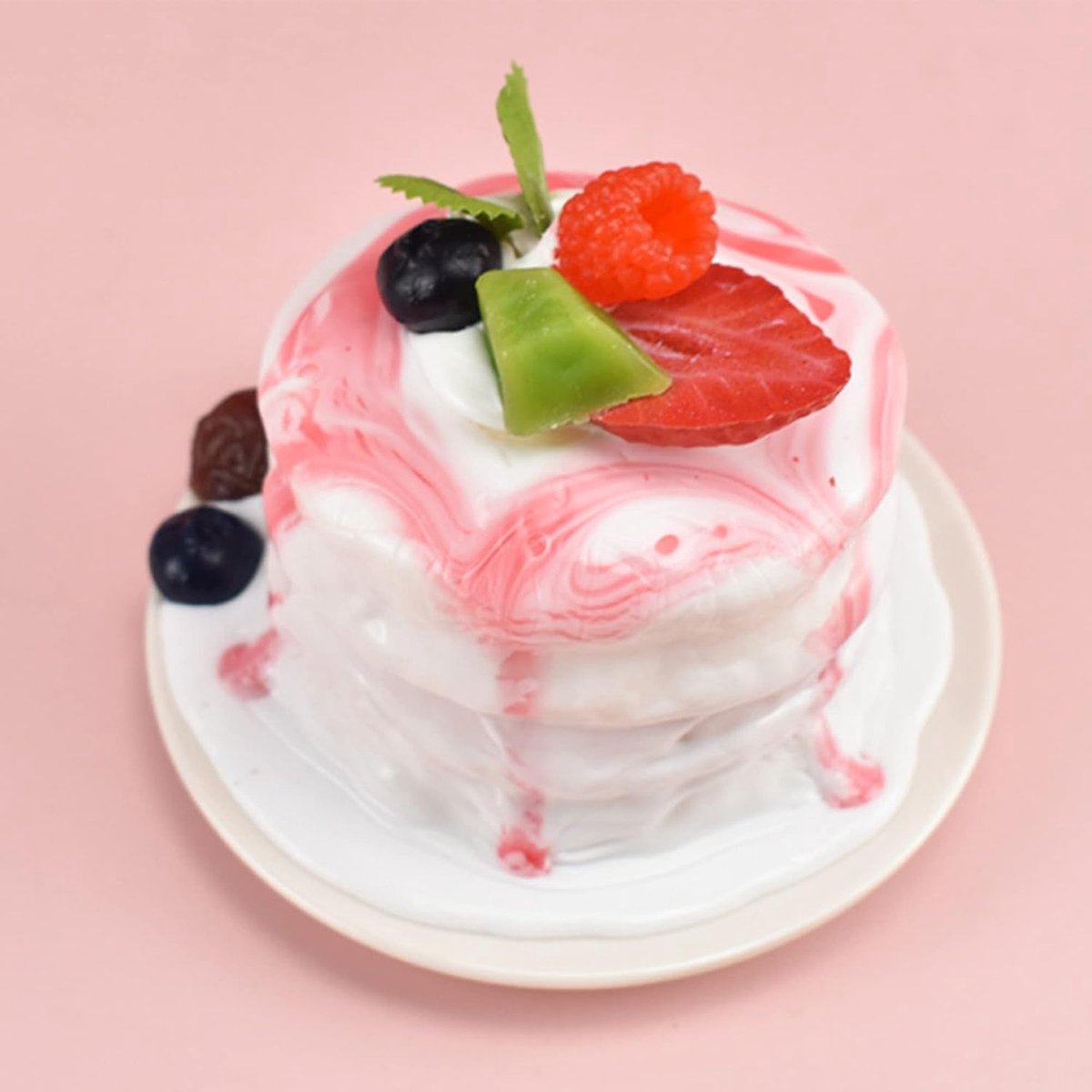Kunstmatige Simulatiecake, Levensecht Dessert, Realistisch Kunstmatig Voedsel, Simulatievoedselmodel, Nepcakemodel, Voor Bakkerij Thuis Bruiloft Fotorekwisieten Decoratie (Rood)