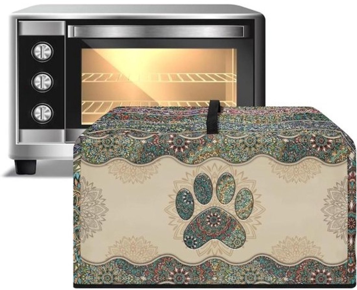 Magnetronhoes Mandala Stijl - Keukenapparaat Beschermhoes - Keuken Decoratie - Ademend Canvas Materiaal - Groot Formaat - Bohemian