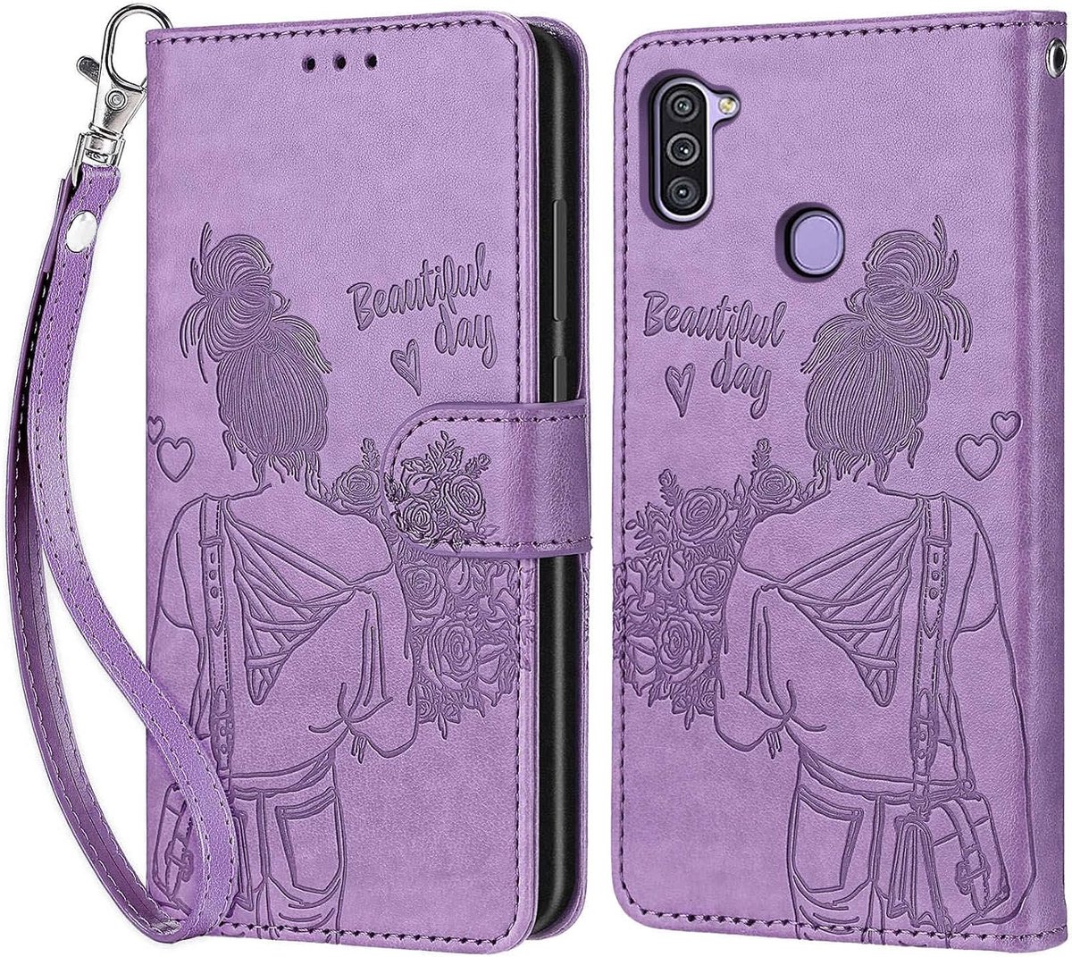 Telefoonhoesje voor Samsung Galaxy A11, paars