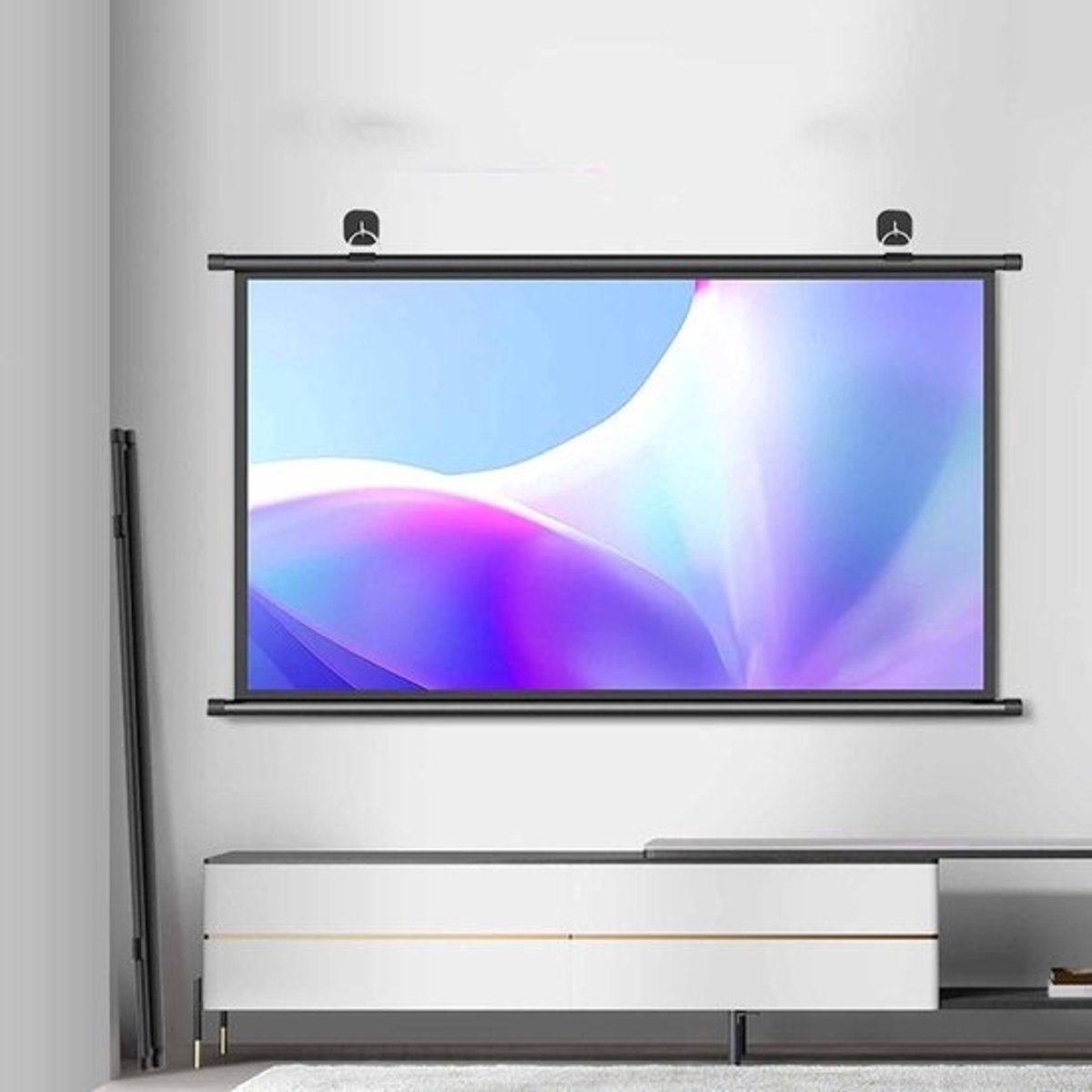Projectiescherm - Beamerdoek - Thuisbioscoop Ervaring - 4K Ultra HD - 183 cm - Metaal