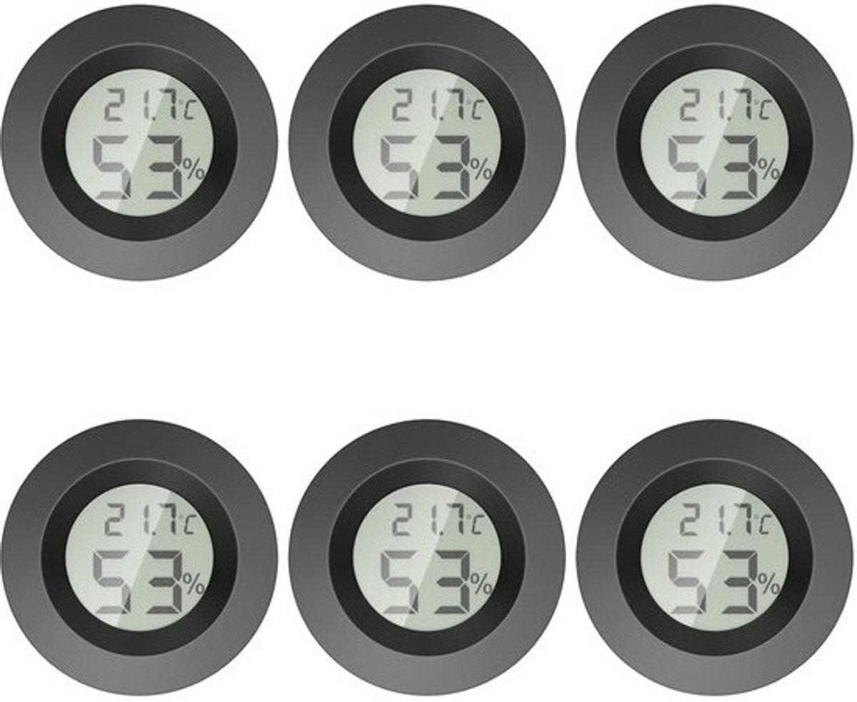 Mini-thermometer en hygrometer voor binnen - Ronde luchtvochtigheidsmeter