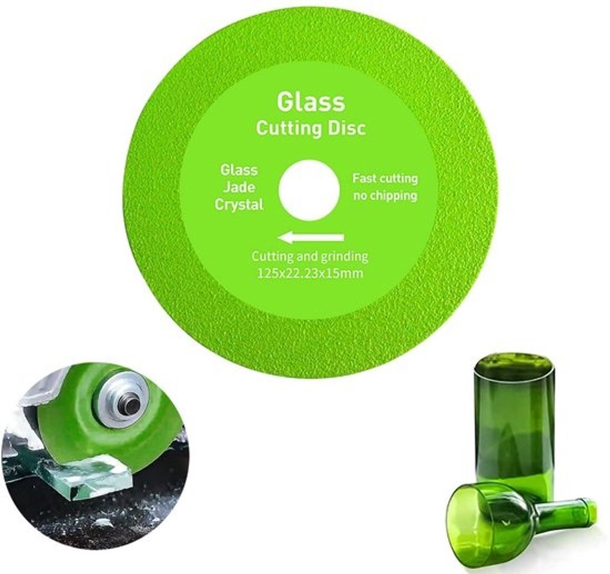 Professionele Diamantschijf 22,23 mm voor Nauwkeurige Sneden in Glas, Tegels, Graniet en Porselein