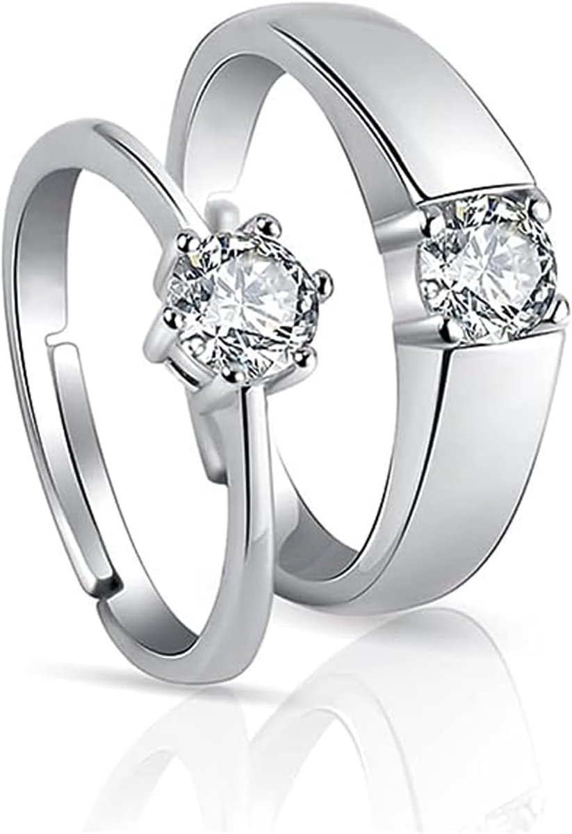Ringen trouwringen paar ringen vrouwen mannen trouwringen jubileum promise verloving ring bruidssets verstelbaar