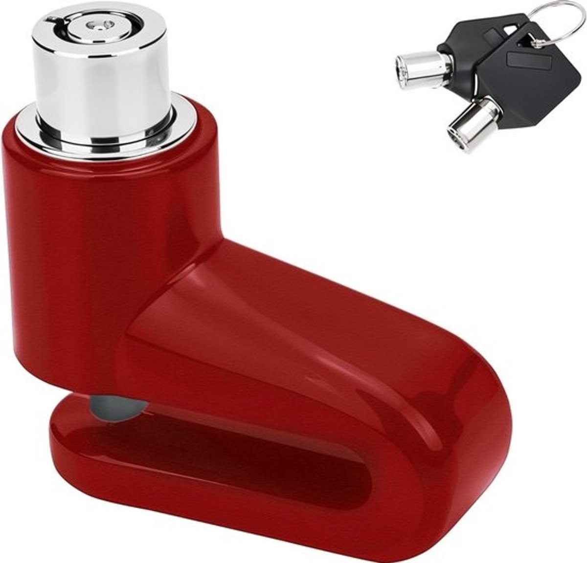 Schijfremslot - Schijfslot Wielslot - Voertuig Beveiligen - Anti-diefstal Vergrendeling - 5.5 cm - Rood