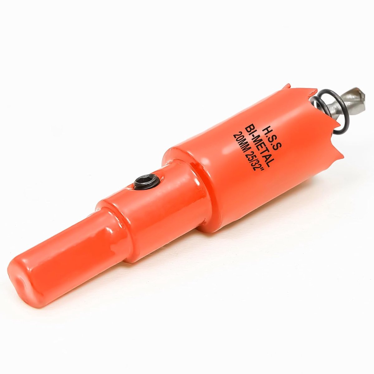 Gatenzaag 20 mm, oranje, sneldraaistaal HSS M42, bimetalen gatenzaag hout, gatfrees met zeskantige schacht en boor met 30 mm zaagdiepte voor hout, gipsplaat en metaalplaat