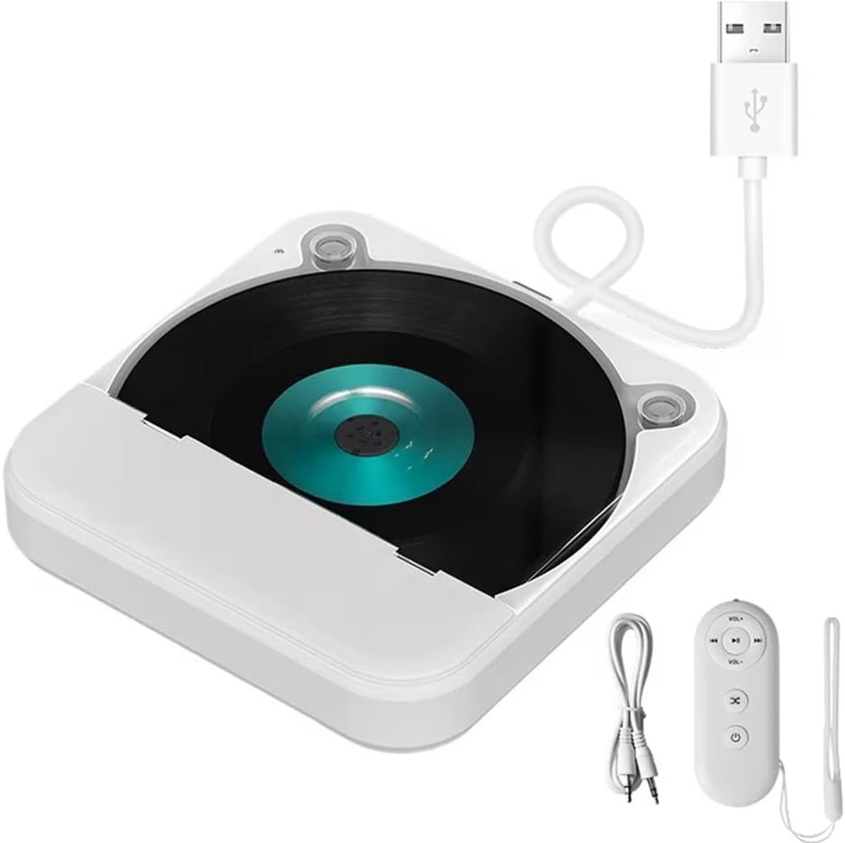 universele cd-speler voor de auto, draagbare cd-speler met AUX-kabel, wordt aangesloten op de USB-poort van de auto, verliesvrije verbinding