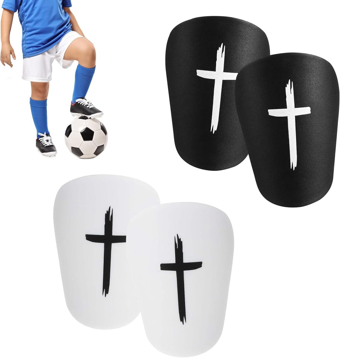 Scheenbeschermers, 10 x 6 cm, scheenbeschermers voetbal heren met kruisbescherming, beschermende uitrusting voor mannen, vrouwen, jongens, meisjes, volwassenen, voetbalaccessoires