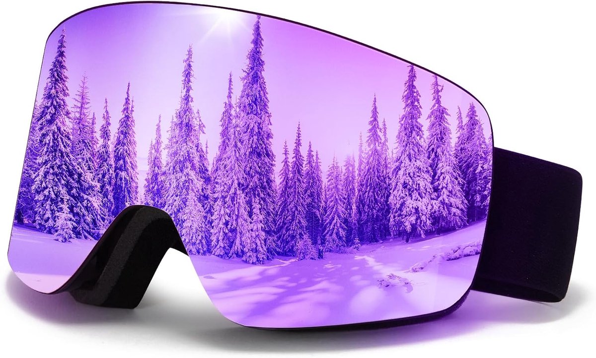 YH227 OTG Skibril voor Unisex Verstelbare Maat Anti-condens UV-bescherming Snowboard Sneeuwspiegel voor Skiën Fietsen