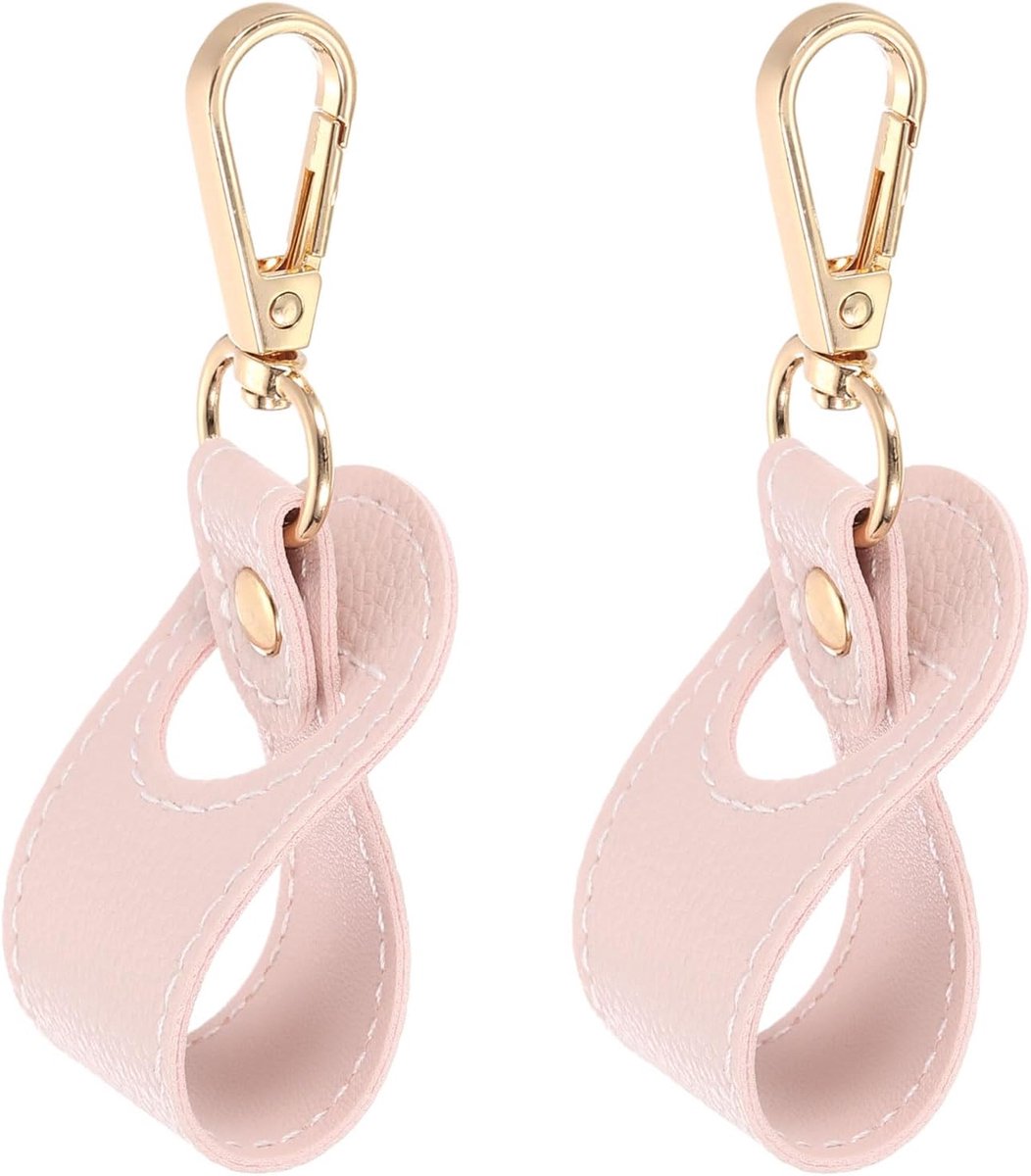 2 stuks hoedclip voor reizen aan tassen, handsfree zak-rugzakhoedhouder, accessoires om op te hangen aan handtassen, boodschappentassen, bagage, roze