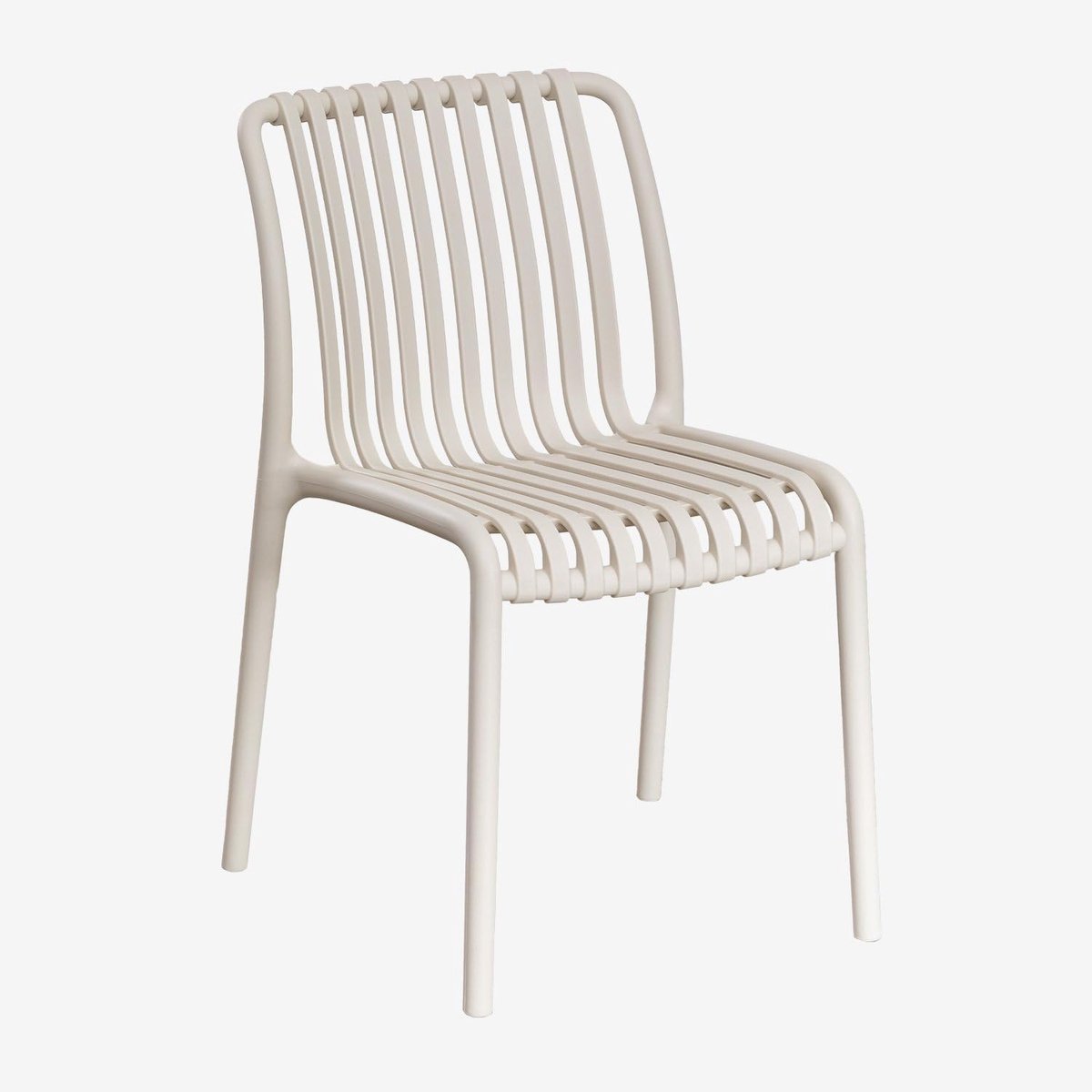 Set van 4 stapelbare tuinstoelen Wendell Tapioca beige