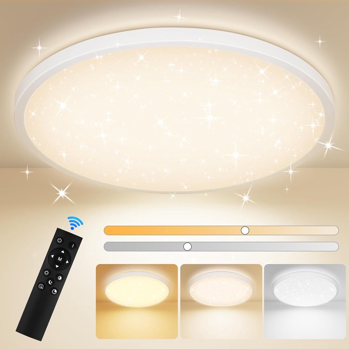led plafondlamp, wit