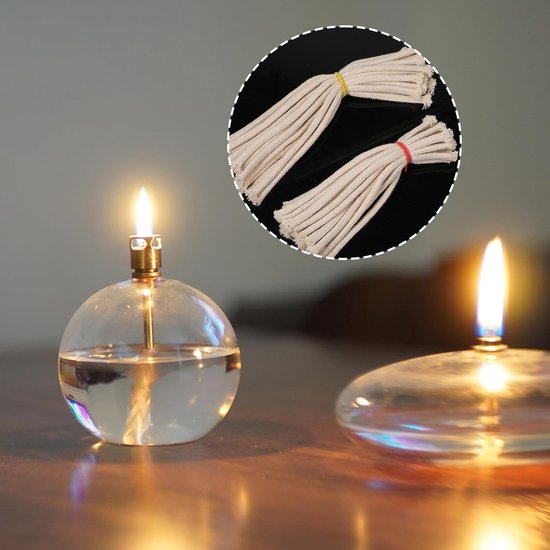 40 Stuks 0.5 cm Diameter Olielamp Lontjes - Vervangende Katoenen Lontjes voor Kerosine Lampen en Kaarsen, Ideaal voor Verlichting en Decoratie — afbeelding 4