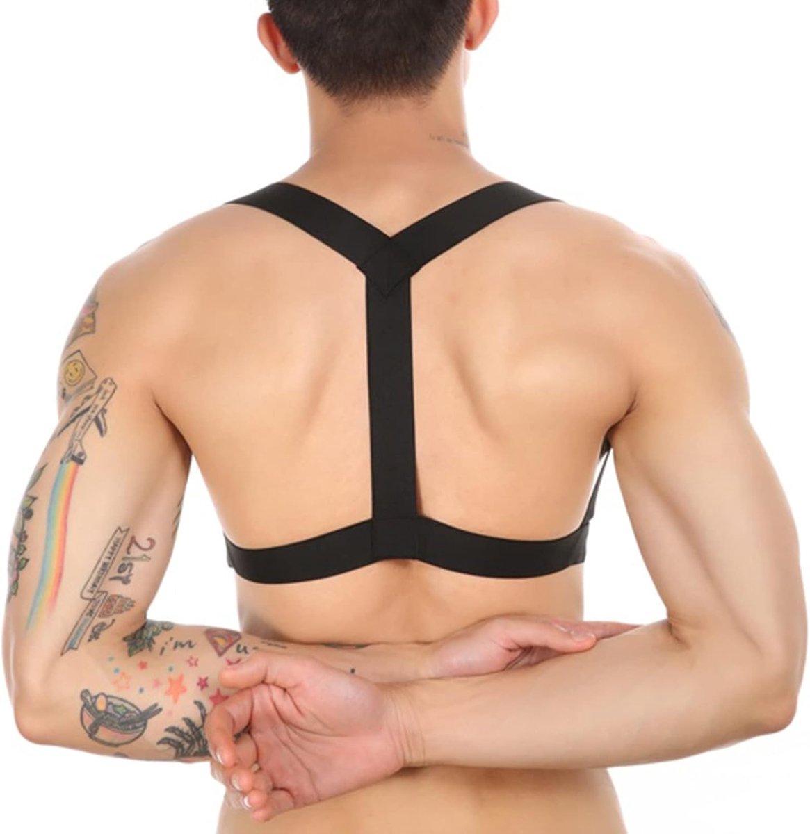 Harnas voor heren, borstband, nylon, elastische schouderriem, houder, nachtclub, kleding, cosplay kostuum