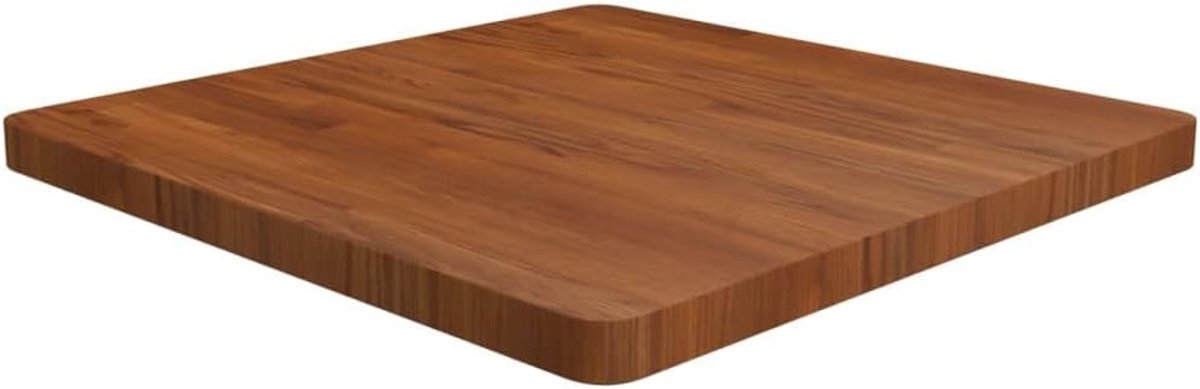 Houten tafelblad, vervangend tafelblad, eettafelblad, vervangingsplaat voor tafel, geschikt voor eetkamer, hotel, restaurant, café, vierkant, donkerbruin, 70 x 70 x 4 cm, behandeld