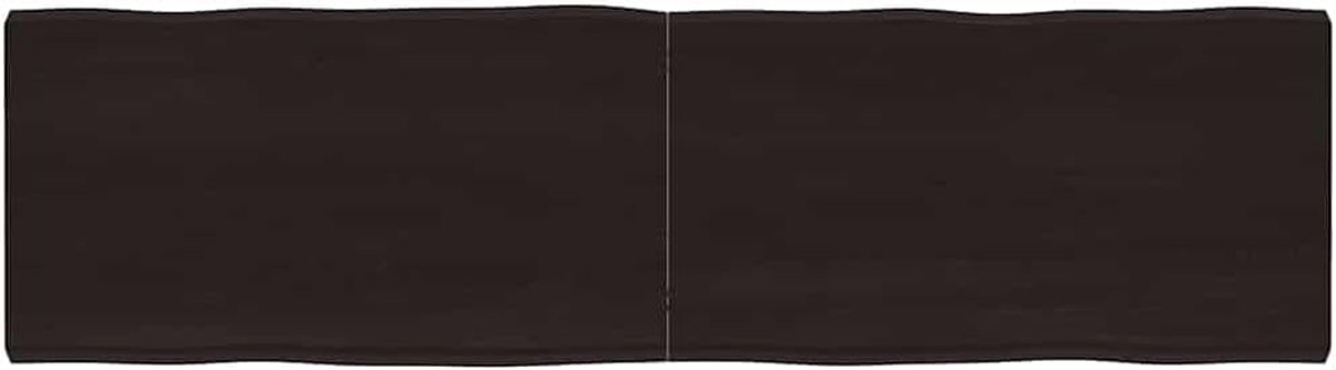 Eettafelblad, vervangingsplaat voor tafel, houten tafelblad, geschikt voor restaurant, hotel, café, eetkamer, 180 x 50 x (2-6) cm, massief hout, behandeld boomrand