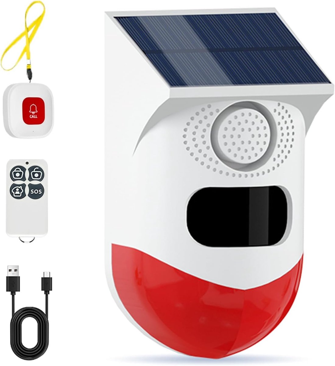 Outdoor Motion Sensor Alarm, 120db Outdoor Security Sirene