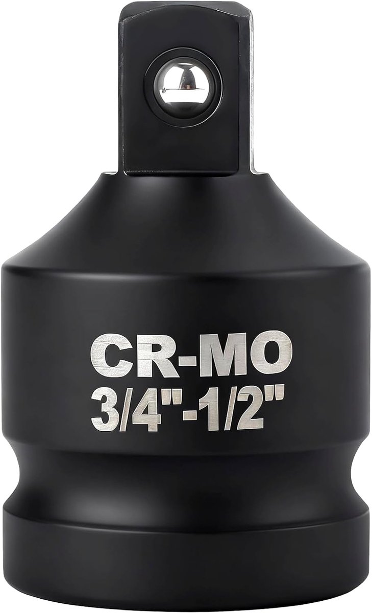 3/4" F tot 1/2" M Impact Socket Adapter, Cr-Mo stalen socket reducer converter, universele vierkante aandrijfsleutel conversiekit, Breaker Bar Drive Adapter voor Impact Driver, Ratel en Boor (3/4" tot