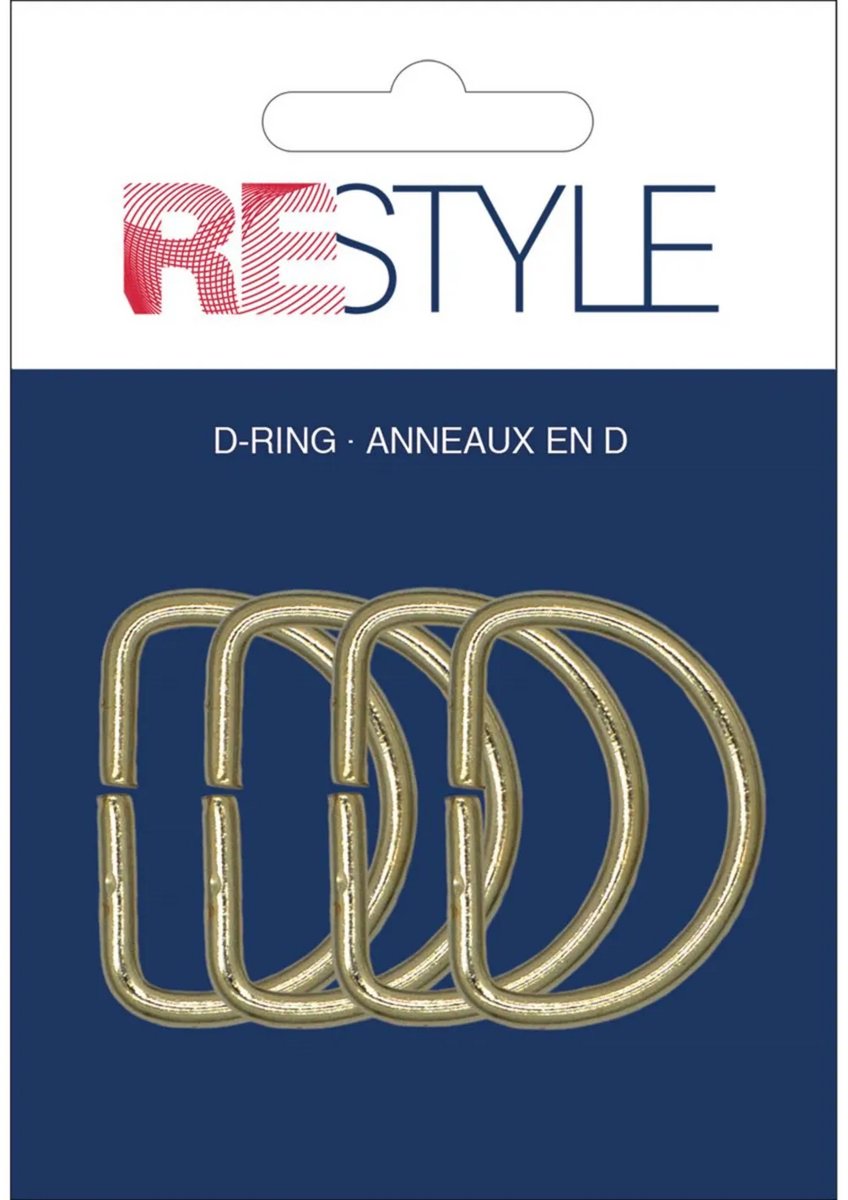 D-ringen 25 mm Metaal 4 st
