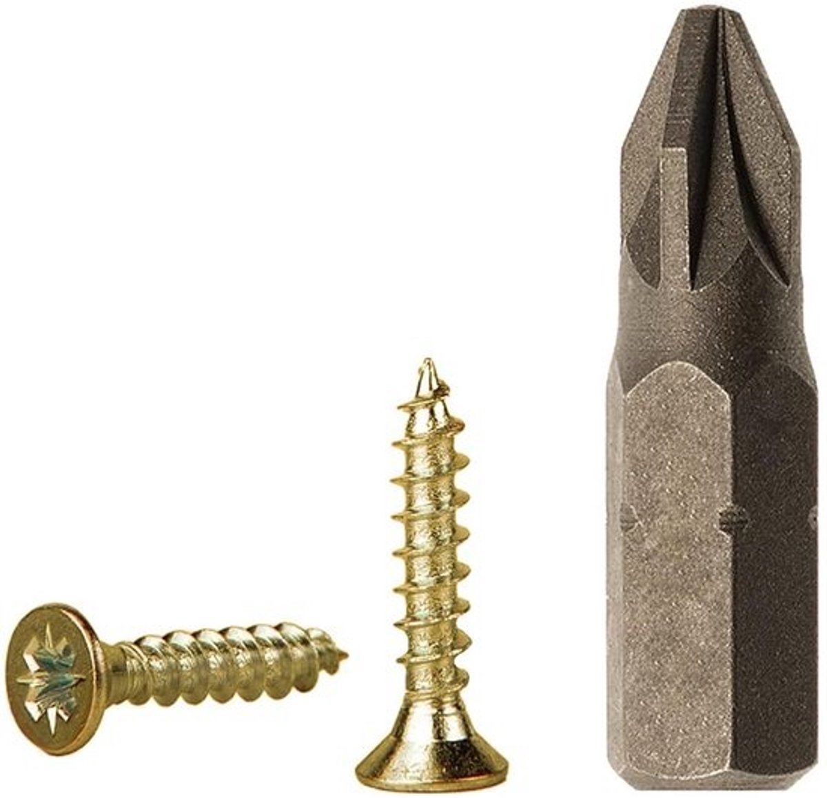 2500x Houtschroeven Geel Verzinkt Staal 2.5 x 10 mm Universele Spaanplaatschroef Verzinkt