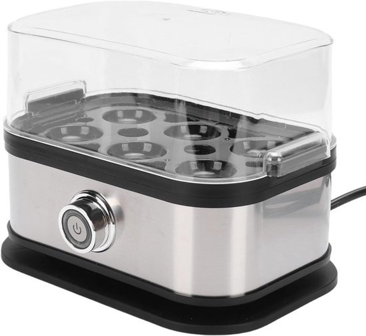 Snelle Eierkoker - Elektrische Koker - Ontbijt Bereiden - Automatische Uitschakeling - Capaciteit 6 Eieren - Zilver