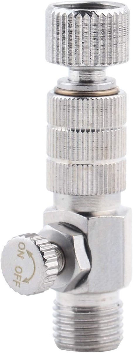 Dailygoods - Airbrush Quick Coupling - 1/8 Inch Adapter met Controleklep - Voor Airbrush Kwaliteit - Adapter - Geschikt voor Airbrushen - Zilver