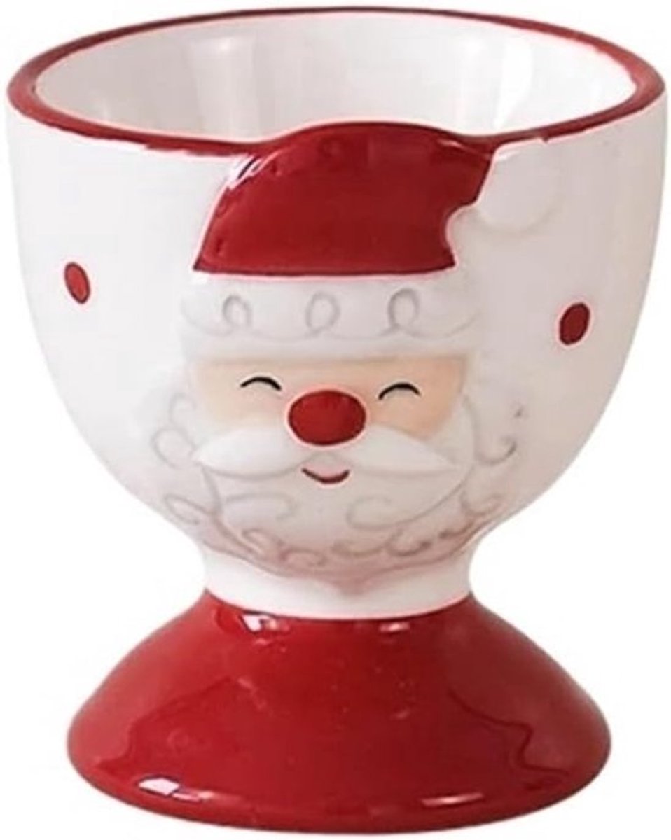 Eierdoppen Kerst - Eierbekers Servies - Ontbijttafel Decoratie - Keramisch Materiaal - Onder 50 ml - Feestelijk Design