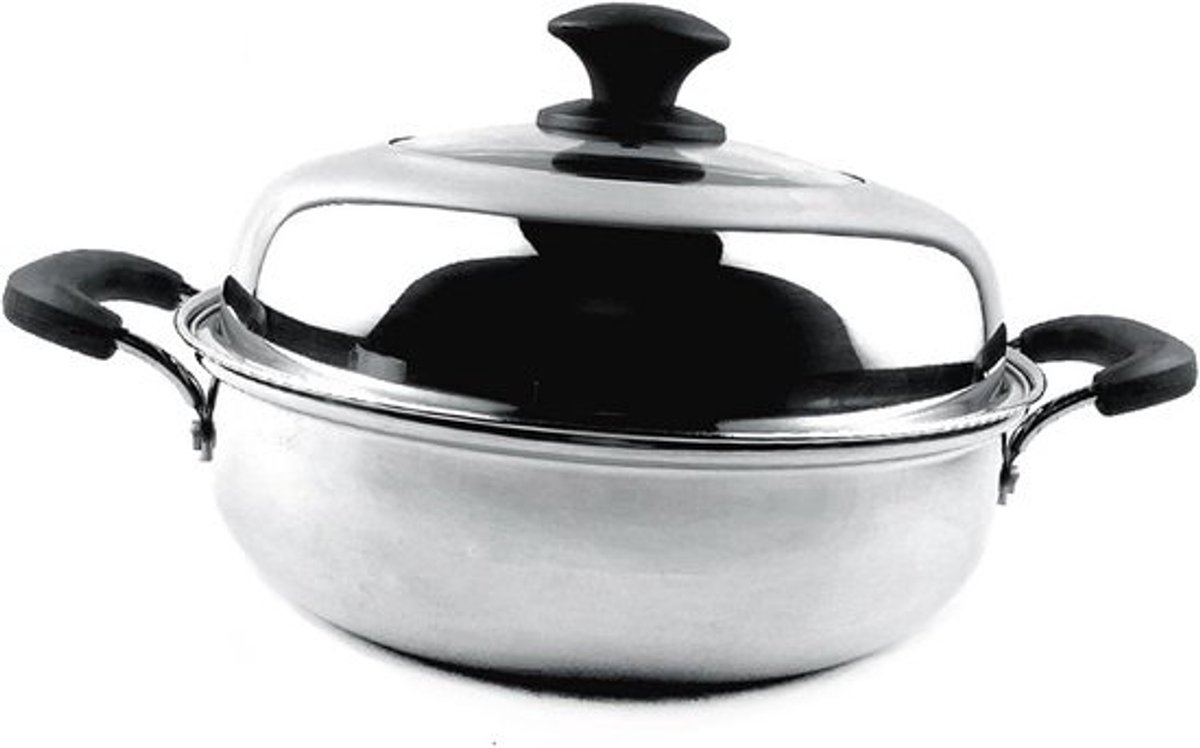 Roestvrijstalen Kookpot - Stoompan Soeppan - Gezond Koken - Inductie Geschikt - Grote Capaciteit